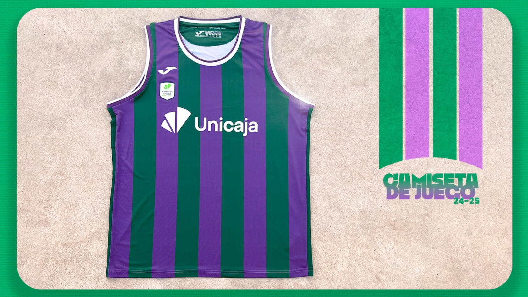 Traditional and groundbreaking, the new Unicaja shirt